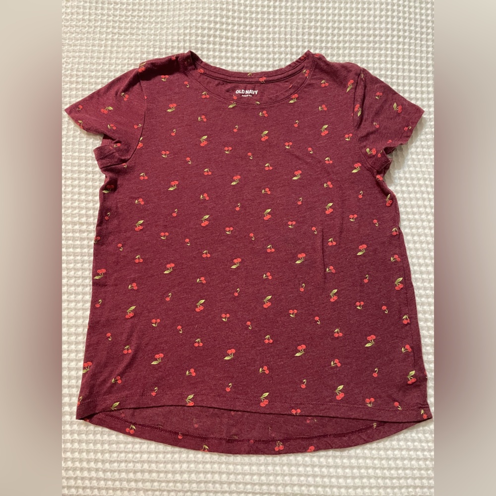 Old Navy Kids Cherry Pattern Tee - Burgundy